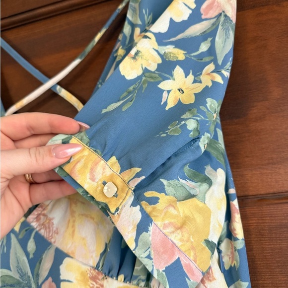 NWT Socialite Puff Sleeve Bias Midi Dress - Picture 4 of 7